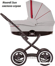 Детская коляска (2 в 1) Noordi Sun Classic "Светло-серая" (короб+прогулка,кожаная ручка). Доставка бесплатная.