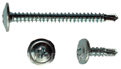 Саморез по металлу с пресшайбой оцинкованный, со сверлом