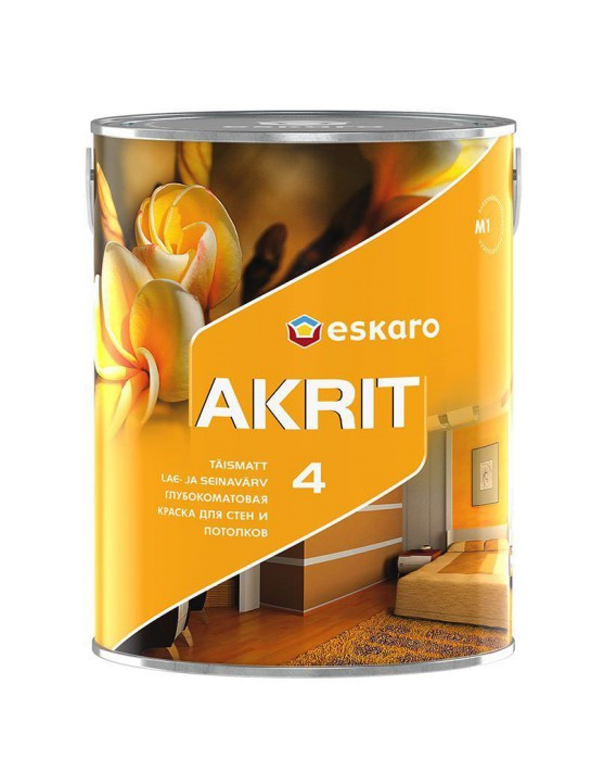 Краска интерьерная Akrit 4 2,85 л - фото 1 - id-p46643883