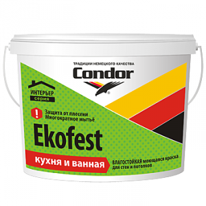 Краска для кухни и ванной Condor Ekofest 3,75кг - фото 1 - id-p46644275