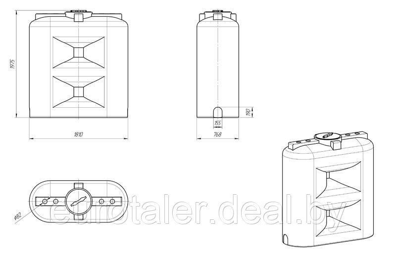 Емкость SL 2000л ЭКОПРОМ - фото 2 - id-p46644401