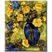 Картина по номерам Желто-синий натюрморт (HB5060004) 40х50 см