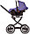 Коляска детская универсальная (3 в 1) NOORDI  SUN CLASSIC (короб+прогулка,кожаная ручка+автокресло) Фиолетовый, фото 4