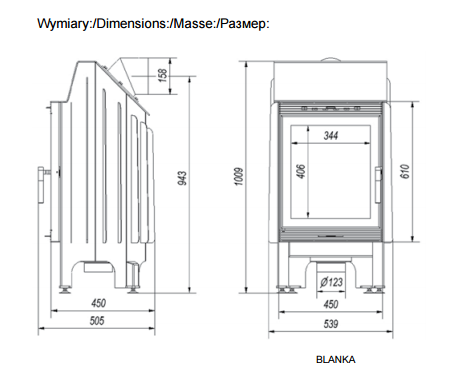 топка Blanka 8 кВт схема