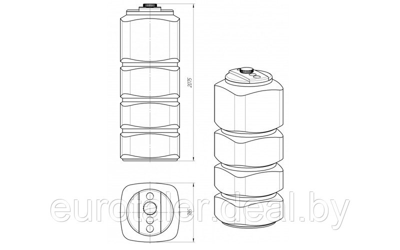 Емкость L 1000л OIL ЭКОПРОМ - фото 2 - id-p46644424