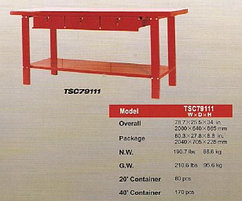 Верстак металлический с 3-мя выдвижными ящиками Big Red TSC79111