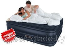 Intex 66718 Надувная кровать Queen Rising Comfort, размер 152x203x56 см (насос 220v)