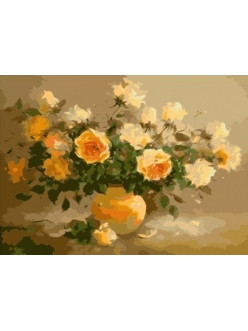 Картина по номерам Чайные розы (MG278) 40х50 см - фото 2 - id-p47324028