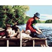 Картина по номерам С отцом на рыбалке (PC4050029) 40х50 см