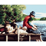 Картина по номерам С отцом на рыбалке (PC4050029) 40х50 см, фото 2