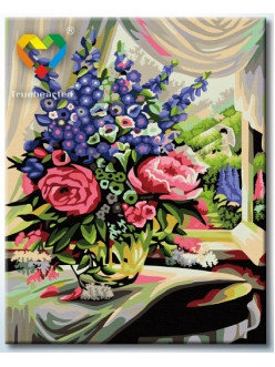 Картина по номерам Розово-люпиновый букет (HB4050286) 40х50 см, фото 2