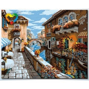 Картина по номерам Белый город у синего моря (HB4050303) 40х50 см, фото 2