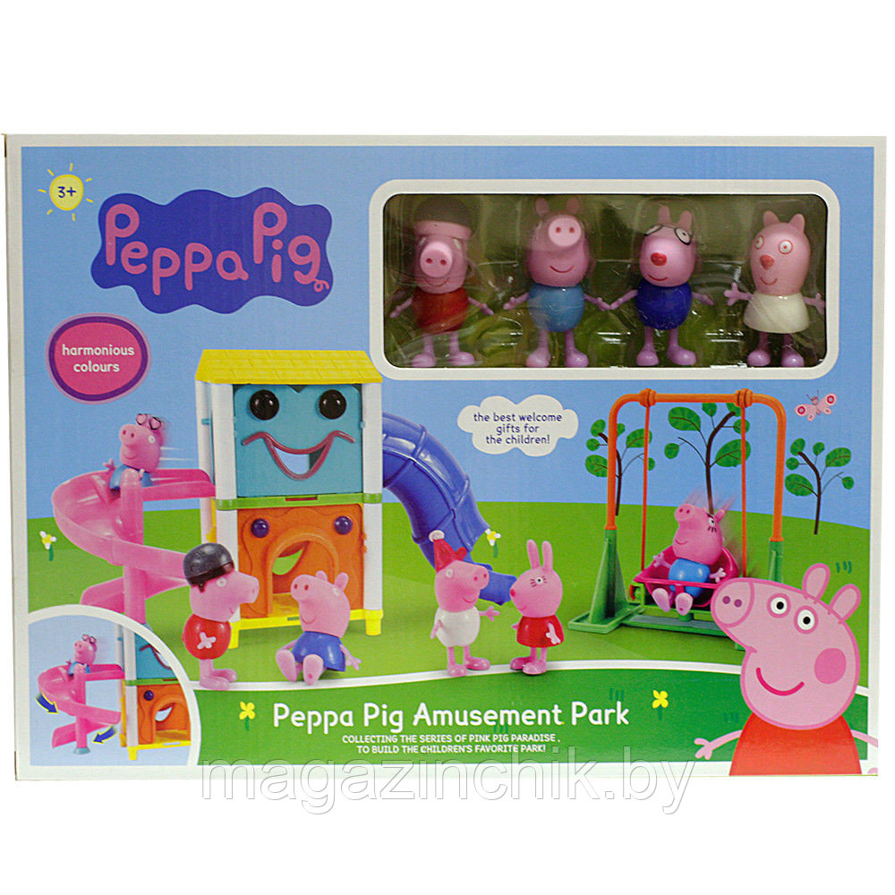 Игровой набор Детская площадка Свинки Пеппы Peppa Pig, 4 фигурки - фото 3 - id-p47337637