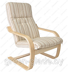 Кресло "Сайма", шпон каркаса - березовый, обивка-ткань Tweed Ivory.