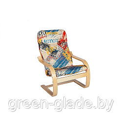 Кресло "Сайма", шпон каркаса - березовый, обивка-ткань Action 26 .