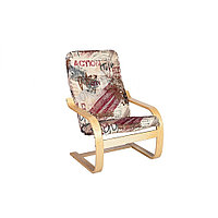 Кресло "Сайма", шпон каркаса - березовый, обивка-ткань Action 15 .