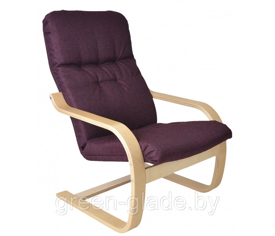 Кресло "Сайма", шпон каркаса - березовый, обивка-ткань Nissan .