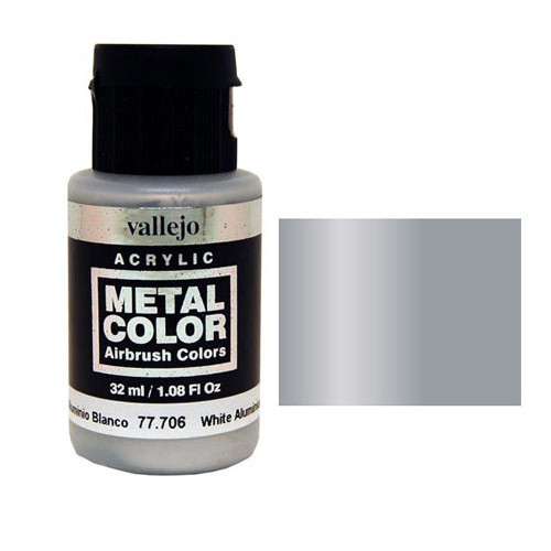 Краска Metal Color Белый Алюминий (White Aluminium), 32мл. V-77706 (Испания) - фото 1 - id-p52369543