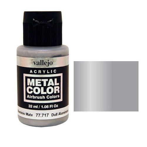 Краска Metal Color Тусклый Алюминий (Dull Aluminium), 32мл. V-77717 (Испания)