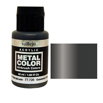 Краска Metal Color  Пушечный Серый (Gunmetall Grey), 32мл. V-77720 (Испания)