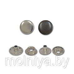 Кнопки металл PKM "Micron" d 15 мм 25 шт. (никель, антик, оксид)