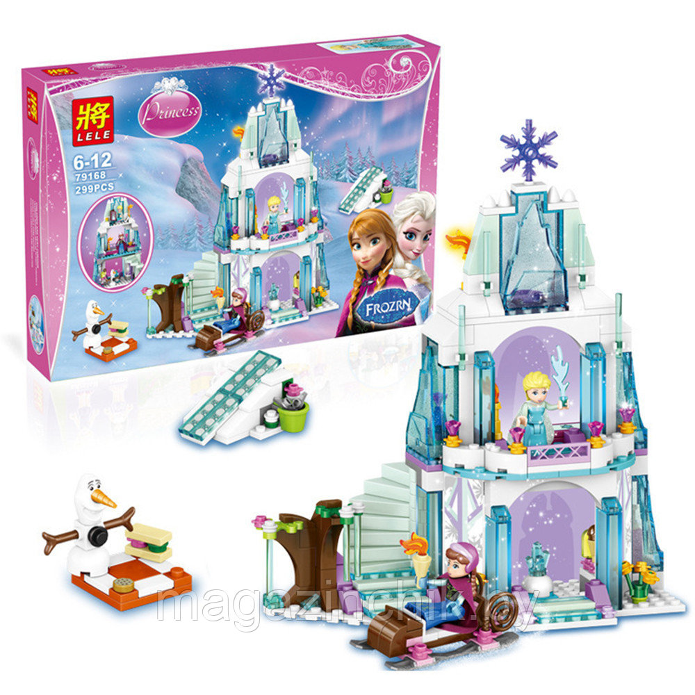 Конструктор Disney Princess Frozen Ледяной замок Эльзы  79168, 299 дет, аналог LEGO Disney Princess 41062