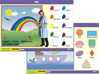 Комплект таблиц демонстрационных "Цвет и форма" (2 таб., винил 70x100)