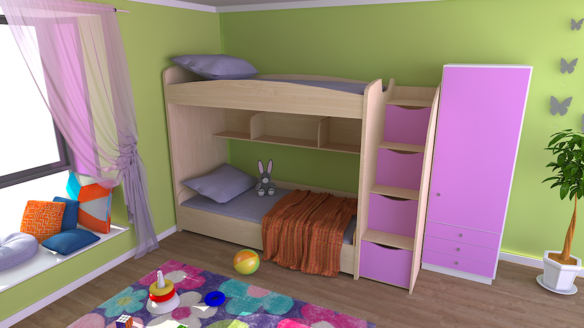 Детская кровать-чердак Нео 9, Миллвуд, фото 2