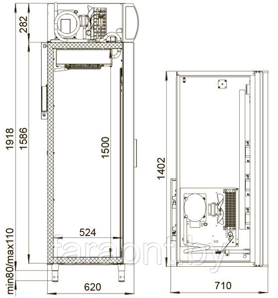 Холодильный шкаф DV110-S POLAIR (Полаир) -5 +5 1000 литров - фото 2 - id-p47522030