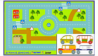 Игровой коврик "Дорожное движение - 2" с набором транспортных средств