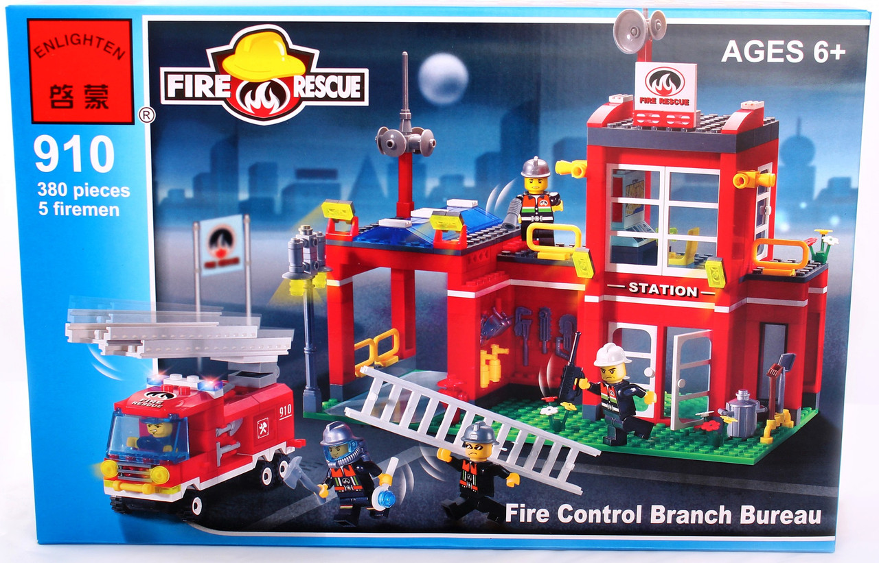 Конструктор брик "управление пожарного отделения",серия "пожарные спасатели",380 дет,арт.910