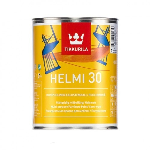 Краска для мебели Tikkurila Helmi 30 0,9 л (База А) - фото 1 - id-p47671845