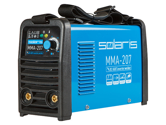 Инвертор сварочный SOLARIS MMA-207 (230В, 20-200 А, электроды диам. 1.6-4.0 мм, вес 3.7 кг)