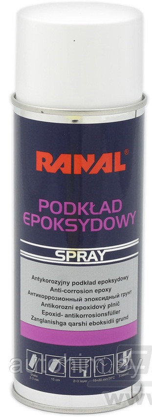 Грунт-спрей эпоксидный RANAL (400мл) серый антикоррозионный 