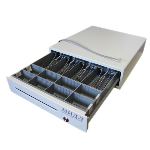 Ящик Механический денежный с автоматической защелкой МИДЛ 1.0/КО МС (малый серый), фото 1