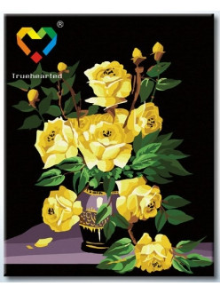 Картина по номерам Желтые розы (HB4050066) 40х50 см - фото 2 - id-p47785291