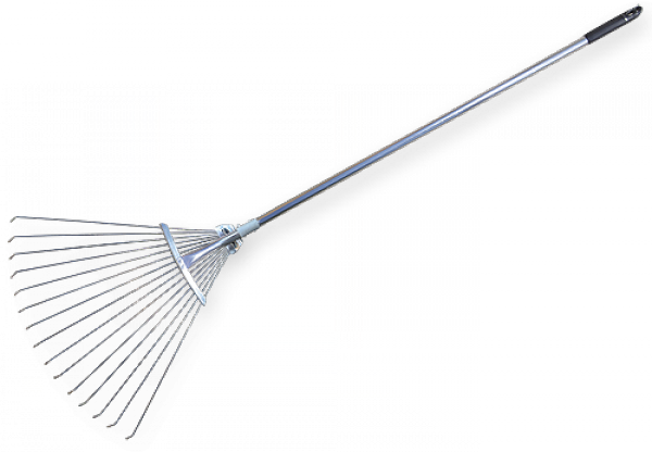 Грабли веерные раздвижные алюминиевые с черенком - фото 1 - id-p47792398