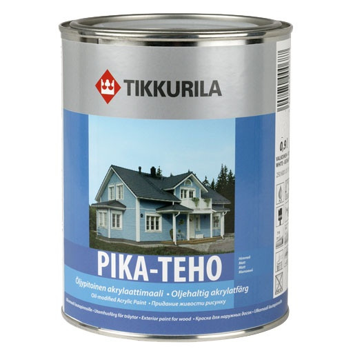 Краска для деревянных фасадов Tikkurila Pika-Teho 0,9 л - фото 1 - id-p47792699