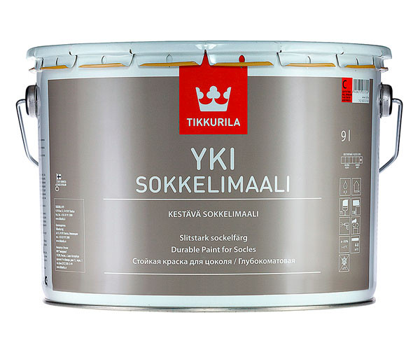 Краска для цоколя Tikkurila Yki (База С) 9 л