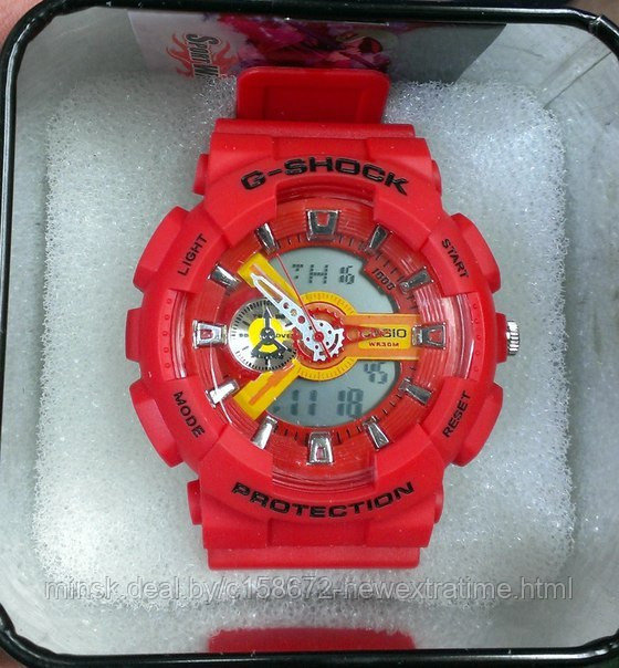 Спортивные часы G-Shock от Casio (копия) Красные со стрелками., фото 1