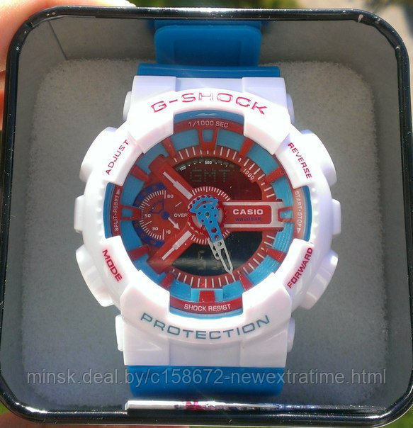 Спортивные часы G-Shock от Casio (копия)Белые с красным.