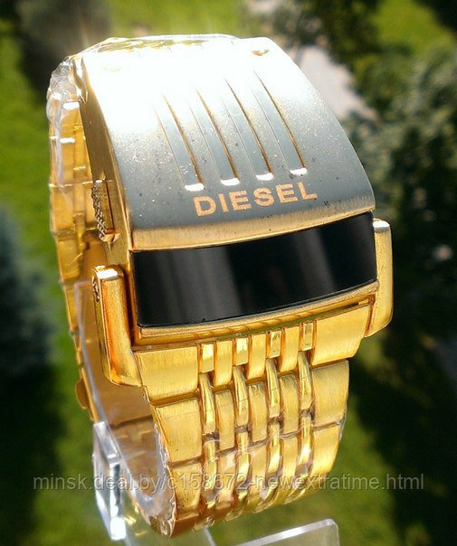 Спортивные часы Хищник Diesel (копия) Золото.