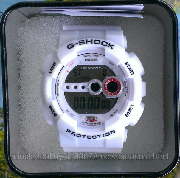 Спортивные часы G-Shock от Casio (копия)  Белые.