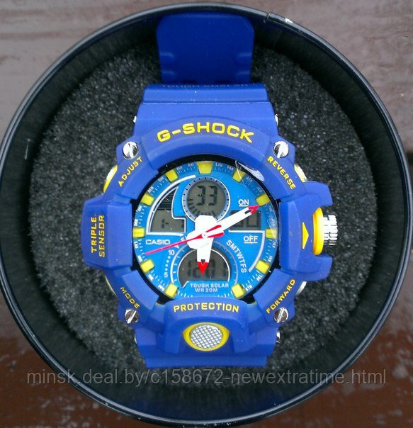 Спортивные часы G-Shock от Casio (копия) Синие. 