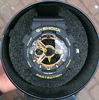 Спортивные часы G-Shock от Casio (копия) Черные с золотистым. , фото 1