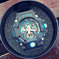 Спортивные часы G-Shock от Casio (копия) Черные с синим. , фото 1