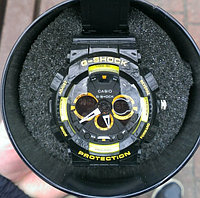 Спортивные часы G-Shock от Casio (копия) Черные с желтыми вставками. , фото 1