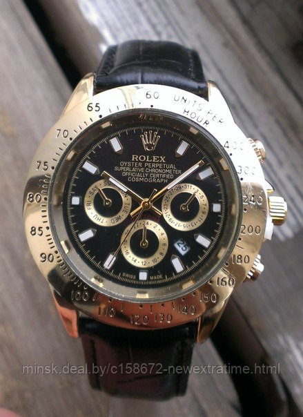 Наручные часы Rolex (копия)  Дайтона на ремне.