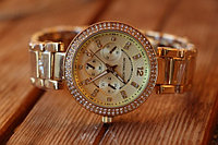 Наручные часы Michael Kors (копия) Золотистые с комнями., фото 1