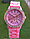 Женские наручные часы GENEVA (копия) Со стразами. Молочные, фото 10